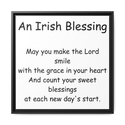 Canvas Wall Art — “An Irish Blessing” Framed Matte Print
