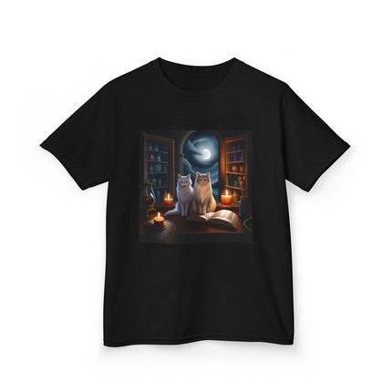Mystical Cats Kids Tee – Heavy Cotton – Whimsical Animal Design