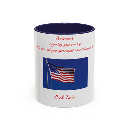 Mark Twain Quote Mug – Patriotic 11oz Accent Mug