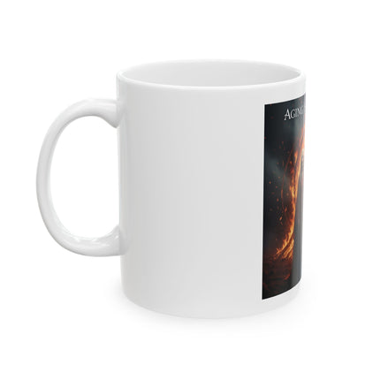 Aging Is Sacred Fire Ceramic Mug – Inspirational Witchy Coffee Cup (11oz, 15oz)