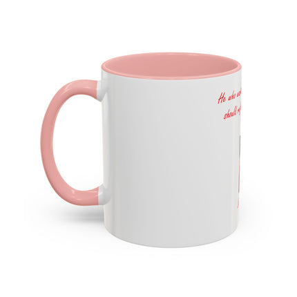 Saint Faustina Coffee Mug — 'Reflect on the Passion of Jesus' Religious Accent Mug