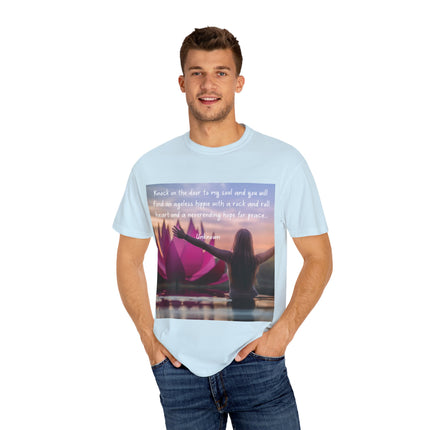 Inspirational Unisex Garment-Dyed T-shirt for Peace Lovers