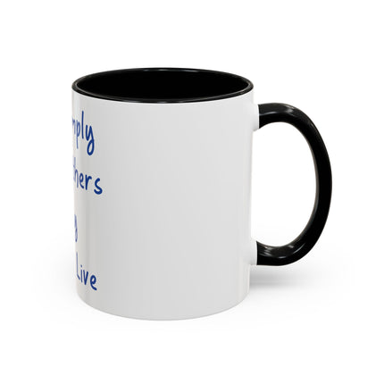 Live Simply Accent Mug – 11oz Ceramic Cup for Mindful Mornings