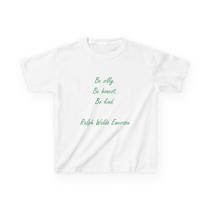 Inspirational Kids Tee - "Be Silly, Be Honest, Be Kind"