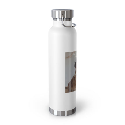 22oz Copper Vacuum Bottle — “An Endless Sleepover with Your Favorite Weirdo” Cat Hug Design