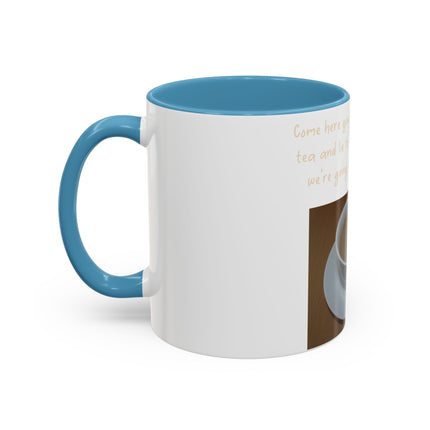 Funny Tea Mug – “Lie to Me” Motivational Accent Ceramic – 11oz