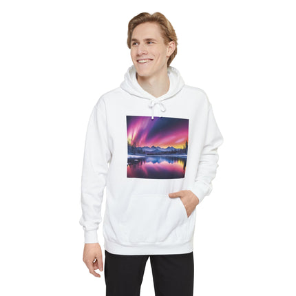 Aurora Mountain Hoodie — Northern Lights Scenic Pullover
