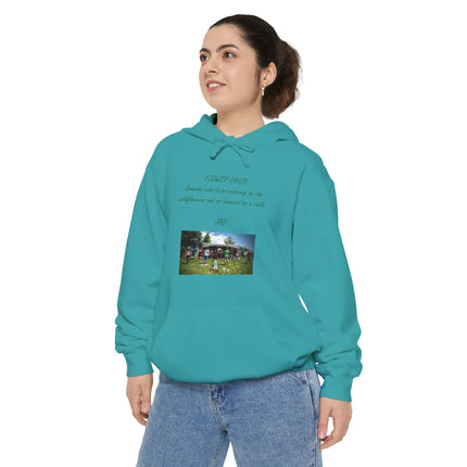 Flower Child Hoodie — 1960s Festival Wildflower Photo Design