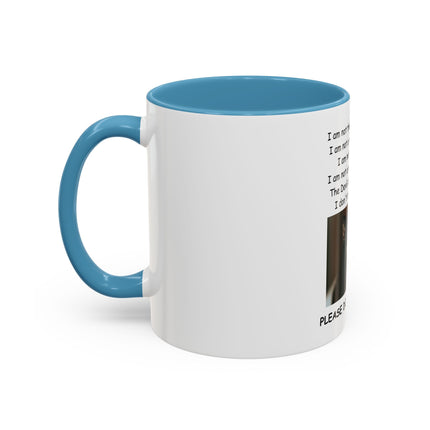 Black Cat 'Please Don't Hurt Me' Accent Coffee Mug – Dispelling Superstitions Gift