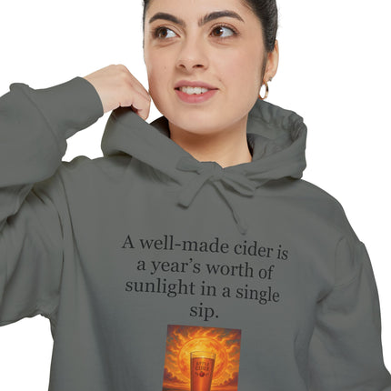 Cider Sunshine Hoodie — “A well-made cider is a year’s worth of sunlight in a single sip.”