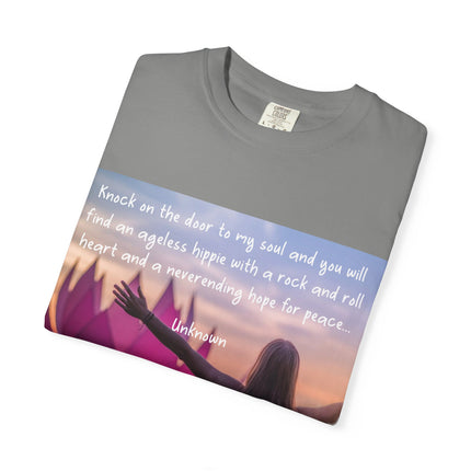 Inspirational Unisex Garment-Dyed T-shirt for Peace Lovers