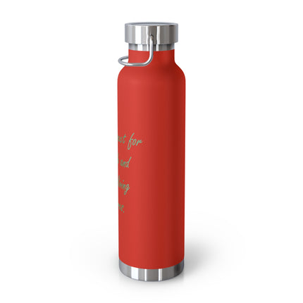Insulated Copper Water Bottle – 'Teach Respect for the Earth' 22oz