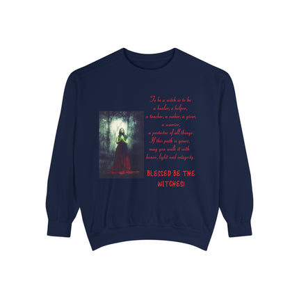 Blessed Be the Witches Sweatshirt – Unisex Garment-Dyed Style