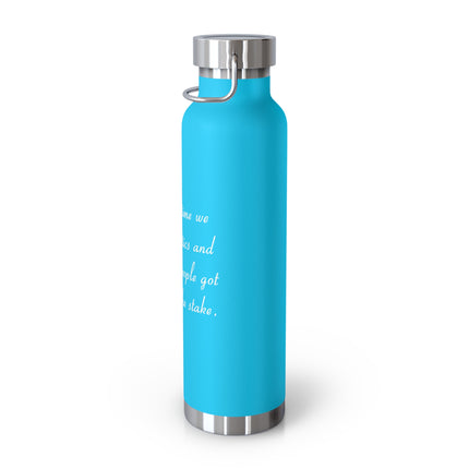 Copper Insulated Bottle – “Politics & Religion” Quote – 22oz