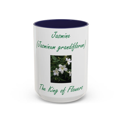 15oz Accent Mug – Jasmine Flower, King of Flowers