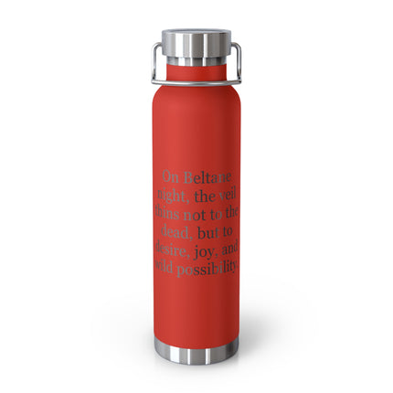Beltane Quote Stainless Bottle — 22oz Copper Vacuum Insulated