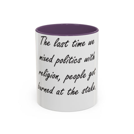 Politics & Religion Accent Mug – 11oz – Bold Conversation Starter