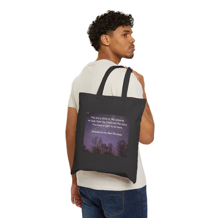 Tote Bag — Inspirational "You are a child of the universe" Quote Canvas Tote