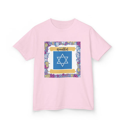 Kids Heavy Cotton™ Tee with Star of David Design – Perfect for Celebrations and Everyday Wear