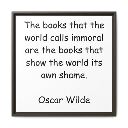 Oscar Wilde Quote Matte Canvas Print — Framed Literary Wall Art