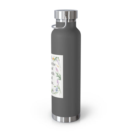 22oz Insulated Bottle — “Celebrate the Return of Spring with Joy and Gratitude” Floral Design