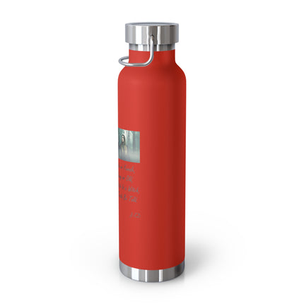 Inspirational Copper Vacuum Insulated Bottle - 22oz - Motivational Design for Adventurers