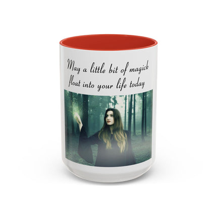 Magick Forest Accent Coffee Mug — "May a little bit of magick float into your life today"