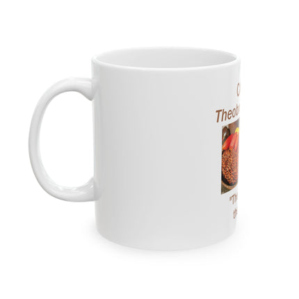 Cacao "The Food of the Gods" Ceramic Mug – Botanical Chocolate Lover Gift (11oz/15oz)