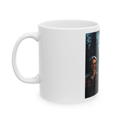 Moonlit Mystery Ceramic Mug — Vintage Trio Forest Scene (11oz, 15oz)