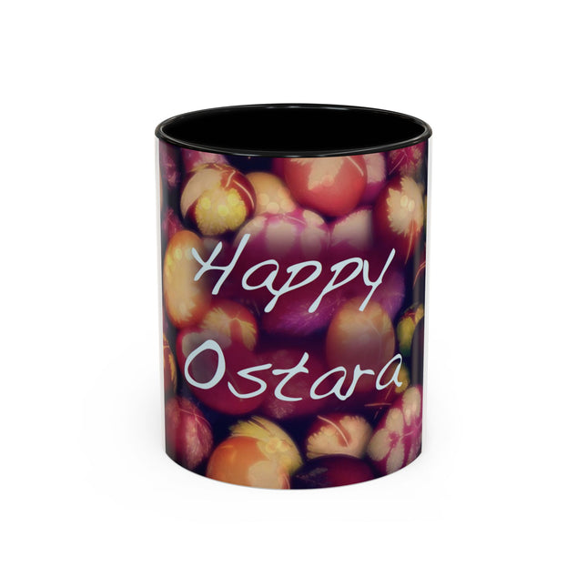 Ostara Accent Mug – 11oz Ceramic Cup with Colored Egg Design