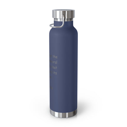 Oscar Wilde Insulated Bottle – “Books & Shame” Quote – 22oz Copper