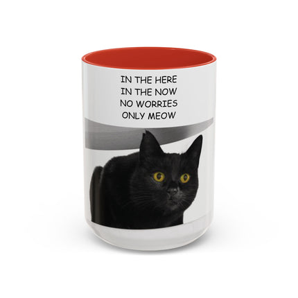 ‘Only Meow’ 15oz Accent Mug – Whimsical Cat Quote for Daily Calm
