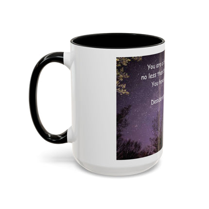 Inspirational Starry Night Coffee Mug — "You are a child of the universe" Quote