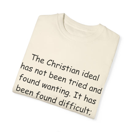 Inspirational Quote T-Shirt - Chesterton on the Christian Ideal