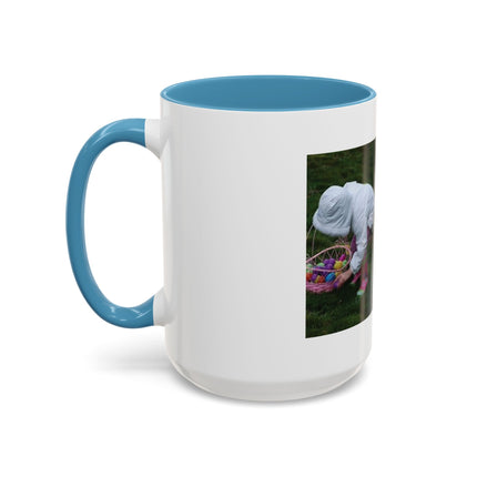 15oz Accent Mug – Easter Egg Hunt Quote for Spring Laughs
