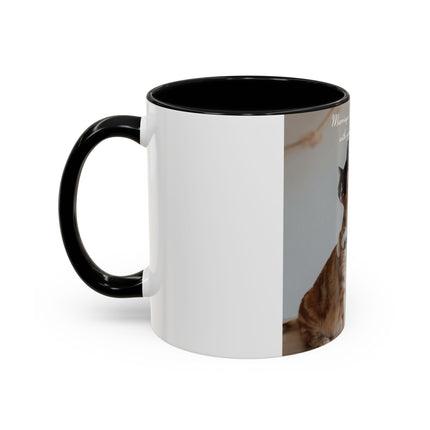 Cat Lovers Accent Mug – 11oz Ceramic Cup with Sleepover Quote