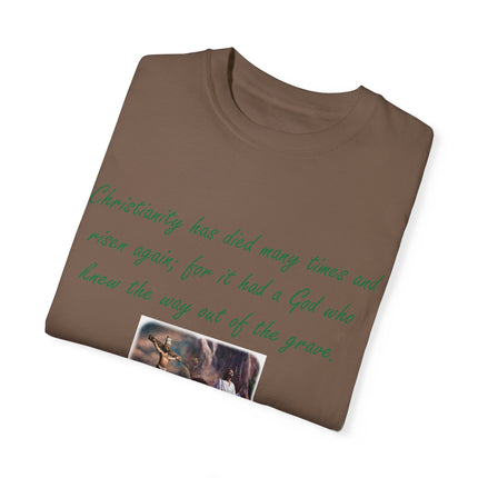 Chesterton Quote T-Shirt – Resurrection Design – Unisex Tee