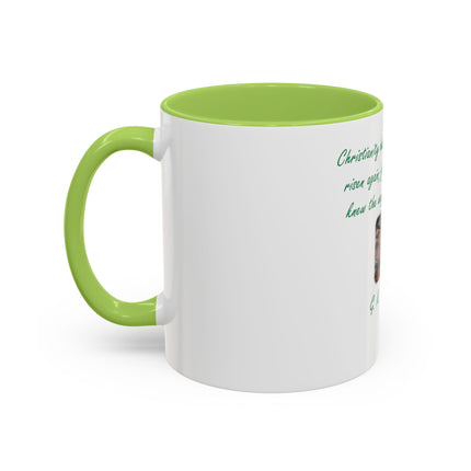 Christian Quote Coffee Mug — G. K. Chesterton 'Christianity Has Died Many Times' Accent Mug (11/15oz)