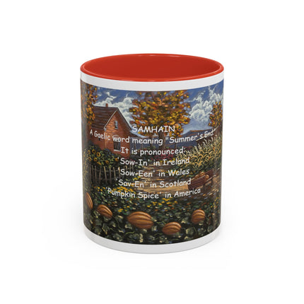 Samhain Pumpkin Spice Accent Coffee Mug — Autumn Harvest 11/15oz