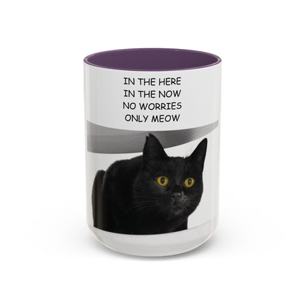 ‘Only Meow’ 15oz Accent Mug – Whimsical Cat Quote for Daily Calm