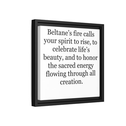 Beltane Fire Inspirational Framed Canvas Print