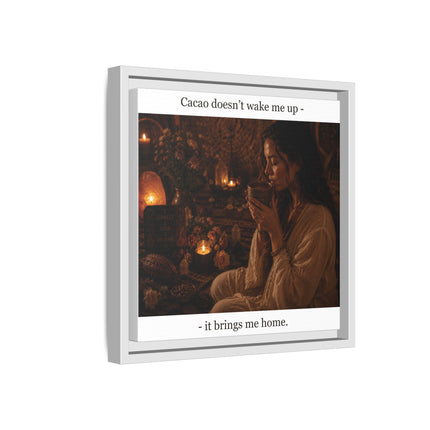 Cacao Brings Me Home Matte Framed Canvas – Cozy Boho Wall Art
