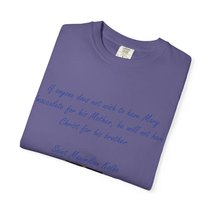 Saint Maximilian Kolbe Inspirational T-Shirt - Unisex Garment-Dyed Tee