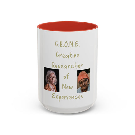 CRONE Coffee Mug – "Creative Researcher of New Experiences" Accent Ceramic Mug (11/15 oz)