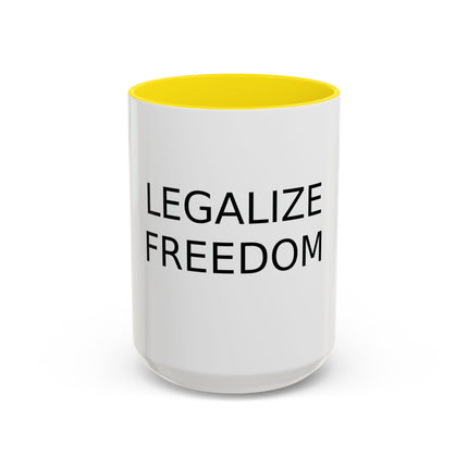 Legalize Freedom Accent Coffee Mug – Colored Handle 11/15oz