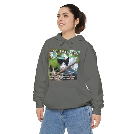 Hoodie — "Be Kind to Feral Cats" Rescue Cat Graphic Hoodie