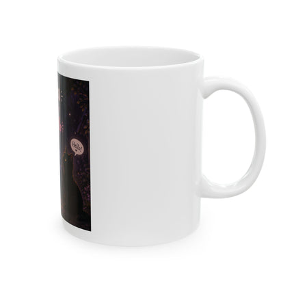 Halloween Ghost Mug - "Boo is just hello in ghost language" Ceramic Coffee Cup (11oz & 15oz)