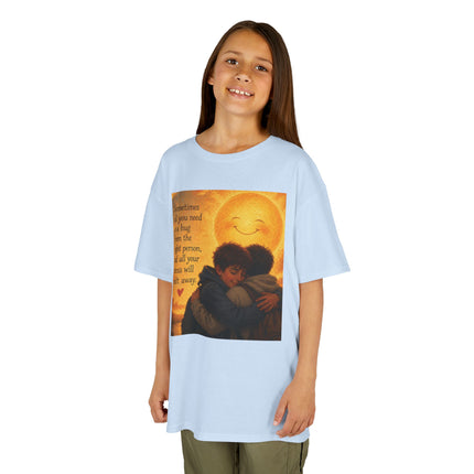 Kids Hug Tee — "Sometimes all you need is a hug" Heartwarming Children's T‑Shirt