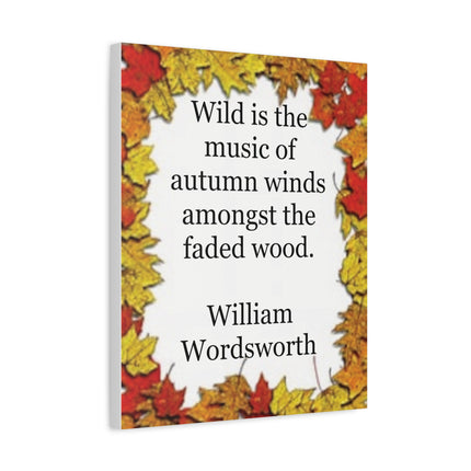 Autumn Leaves Quote Canvas — William Wordsworth Fall Wall Art
