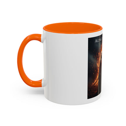 Aging Is Sacred Fire Coffee Mug — Fantasy Elder Couple Accent Mug (11/15oz)